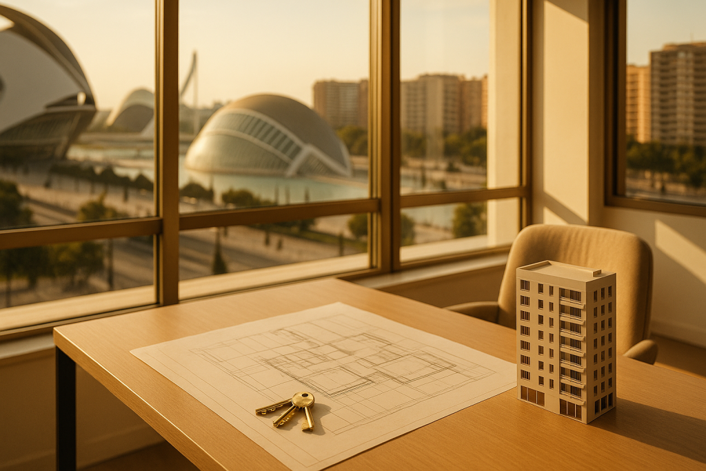 Vender propiedad Quatre Carreres Valencia: oficina con vista a la Ciudad de las Artes